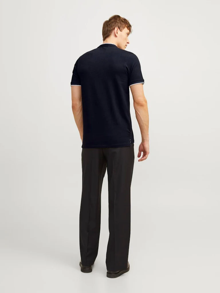 JACK & JONES JJEPAULOS MAO POLO SS NOOS Bright Cobalt – Bild 9